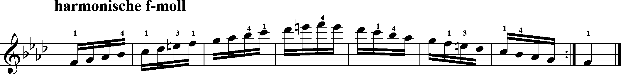 akkordeon, harmonische f-moll, skalen, hanon